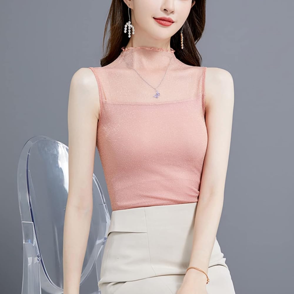 ピンク レース ノースリーブ トップス レースニットトップス - ピンク | ZARA Japan / 日本