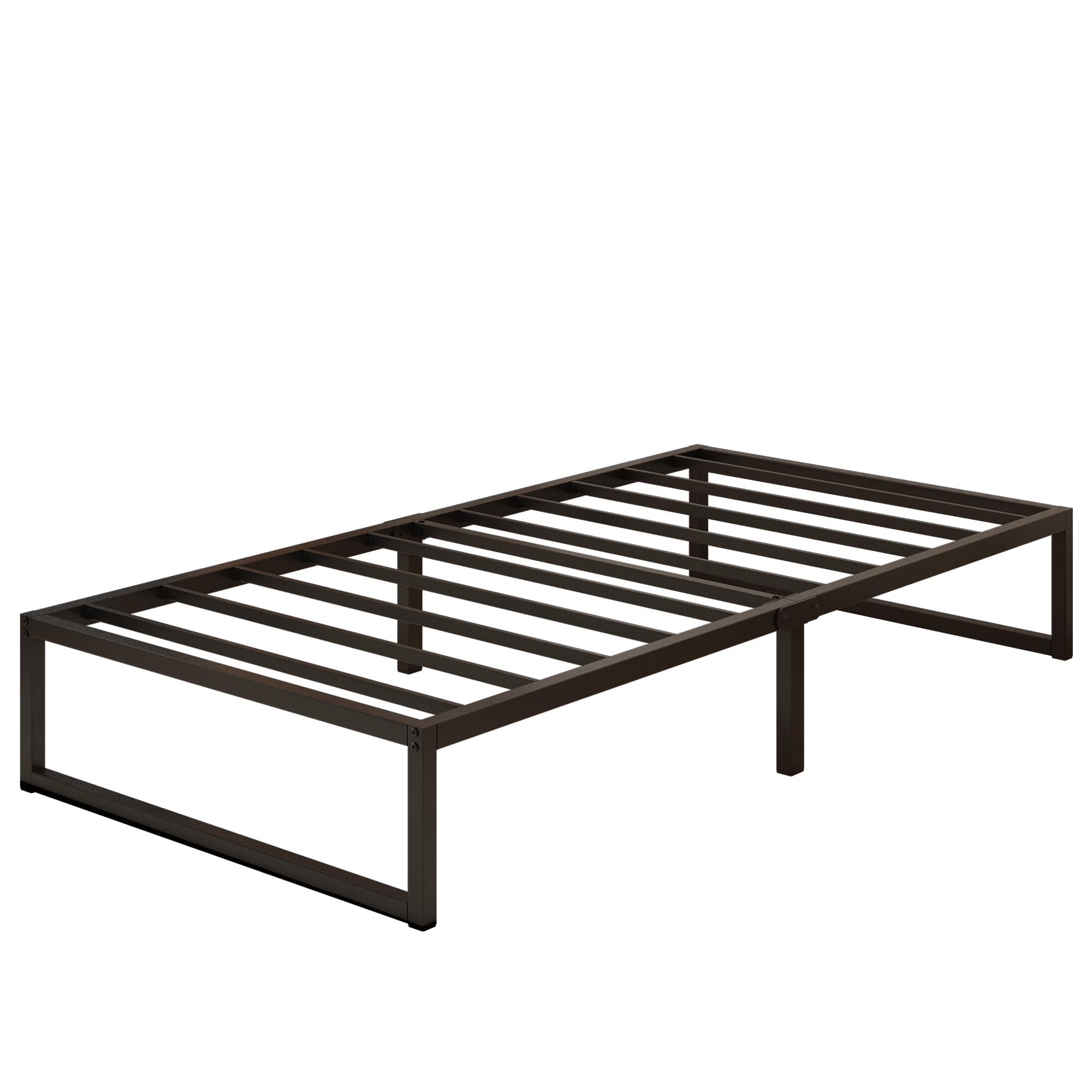 Yicensen Struttura Letto Singola 80x190 cm, Struttura Letto in Metallo, Supporto Solido, Facile da Montare, Design Silenzioso, Stile Moderno e Minimalista, Altezza 36 cm, Nero