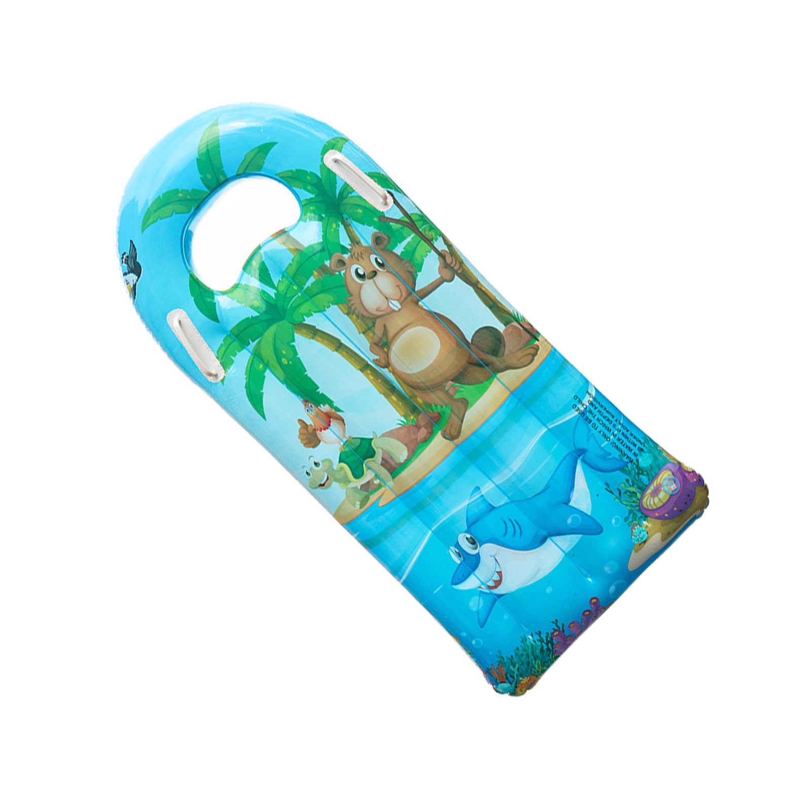 Tabla de bodyboard inflable con asas, 55 x 110 cm, tabla de surf portátil, flotador de piscina para tobogán acuático, tapete de playa, surf, natación, diversión acuática de verano
