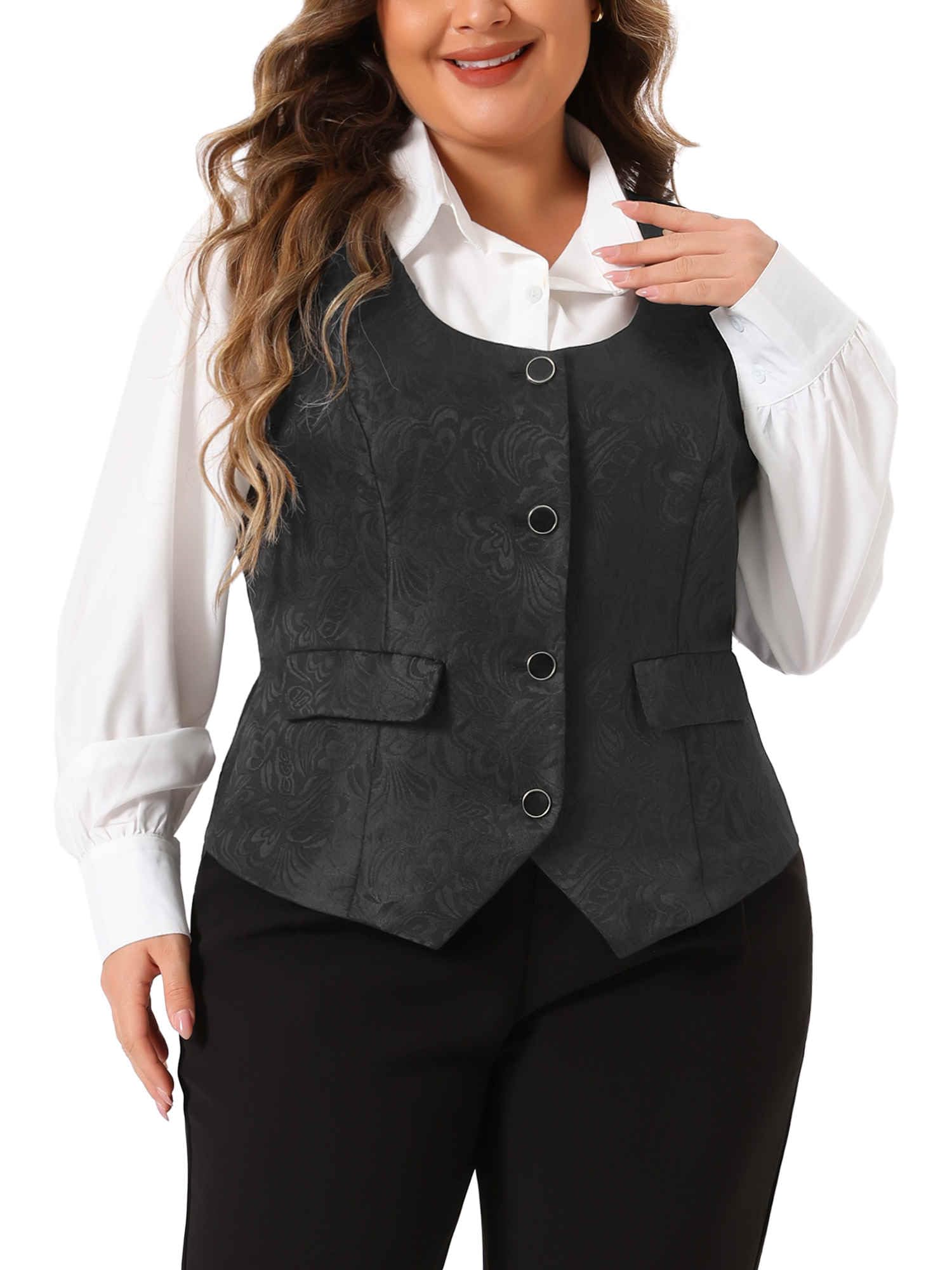 Amazon.com: Agnes Orinda Plus Size Vest for Women Sleeveless