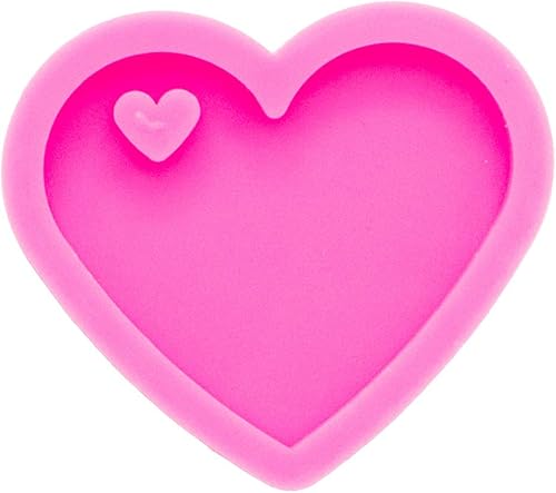 Miniatura 7 de Molde de resina con forma de corazón y huella para llaveros de resina epoxi