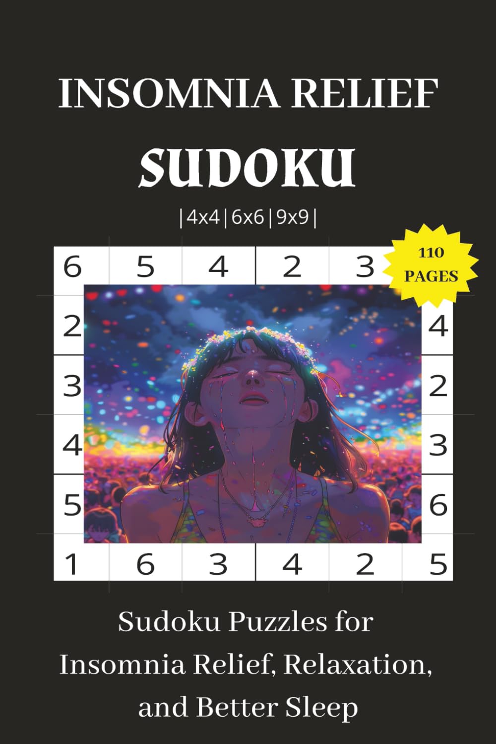 Insomnia Relief Sudoku Puzzle Book: Sudoku Puzzles for Insomnia Relief, Relaxation and Better Sleep | 6x9 Inches, 110 pages | 4x4, 6x6, 9x9 ... 50+ Puzzles | Solutions Included