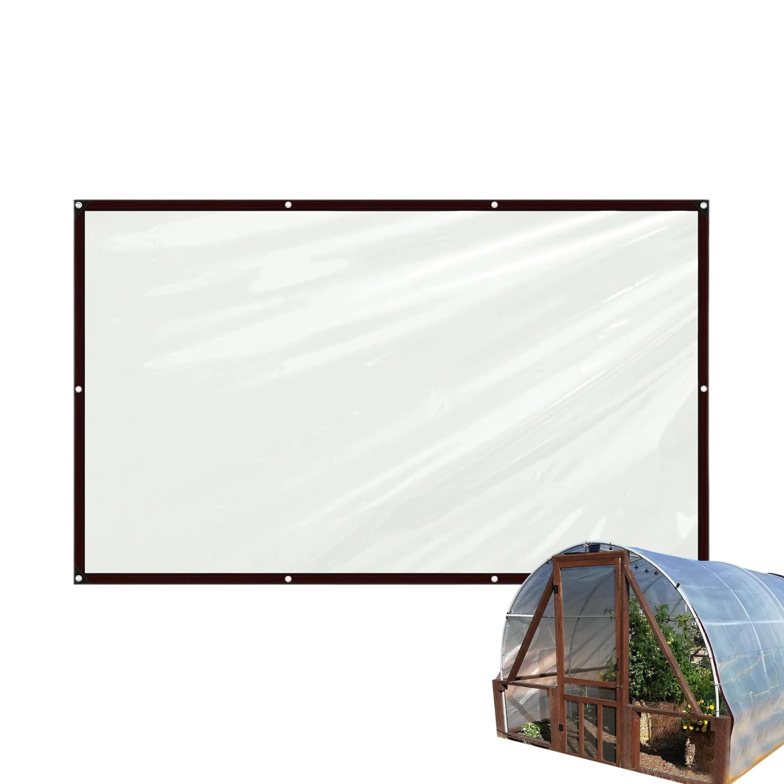 Waterproof Tarp - 7x20ft Clear Rain and Sun Shelter for Outdoor Protection | Heavy-Duty Cover, Insulated Plant and Equipment Sheet for Camping Tent Car Garden Picnic Beach Use, 200x600cm Transparent
