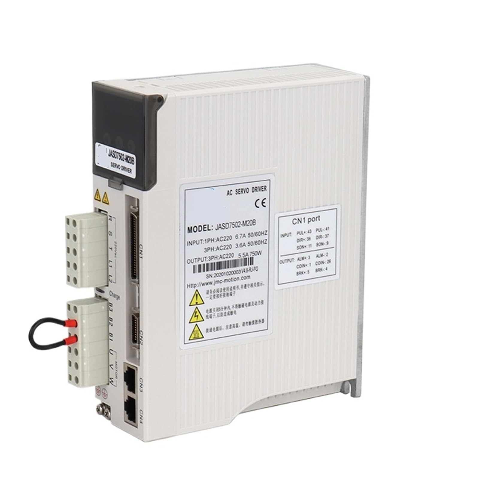 Servomoteur monophasé 400W moteur électrique 220V CA synchrone 3000 TR/Min