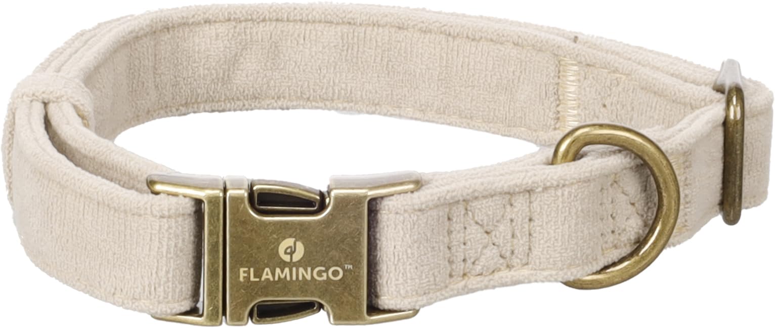 Dog Collar Janka Beige M 40-55cm 20mm