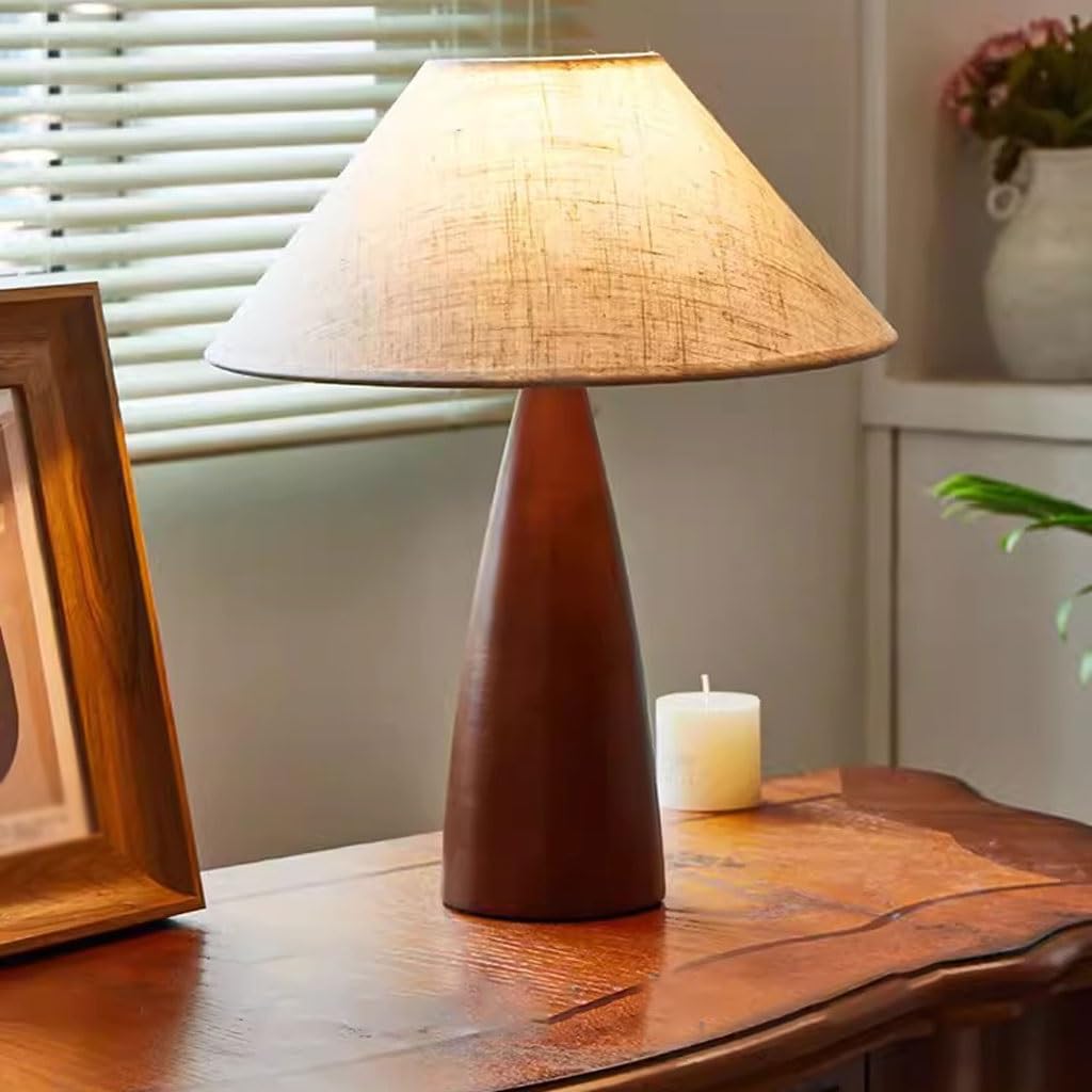Dekoracyjna lampa stołowa obok łóżka retro z litego drewna średniowieczna lampa stołowa sypialnia lampka nocna nauka lampa dekoracyjna współczesna lampa dekoracyjna do domu