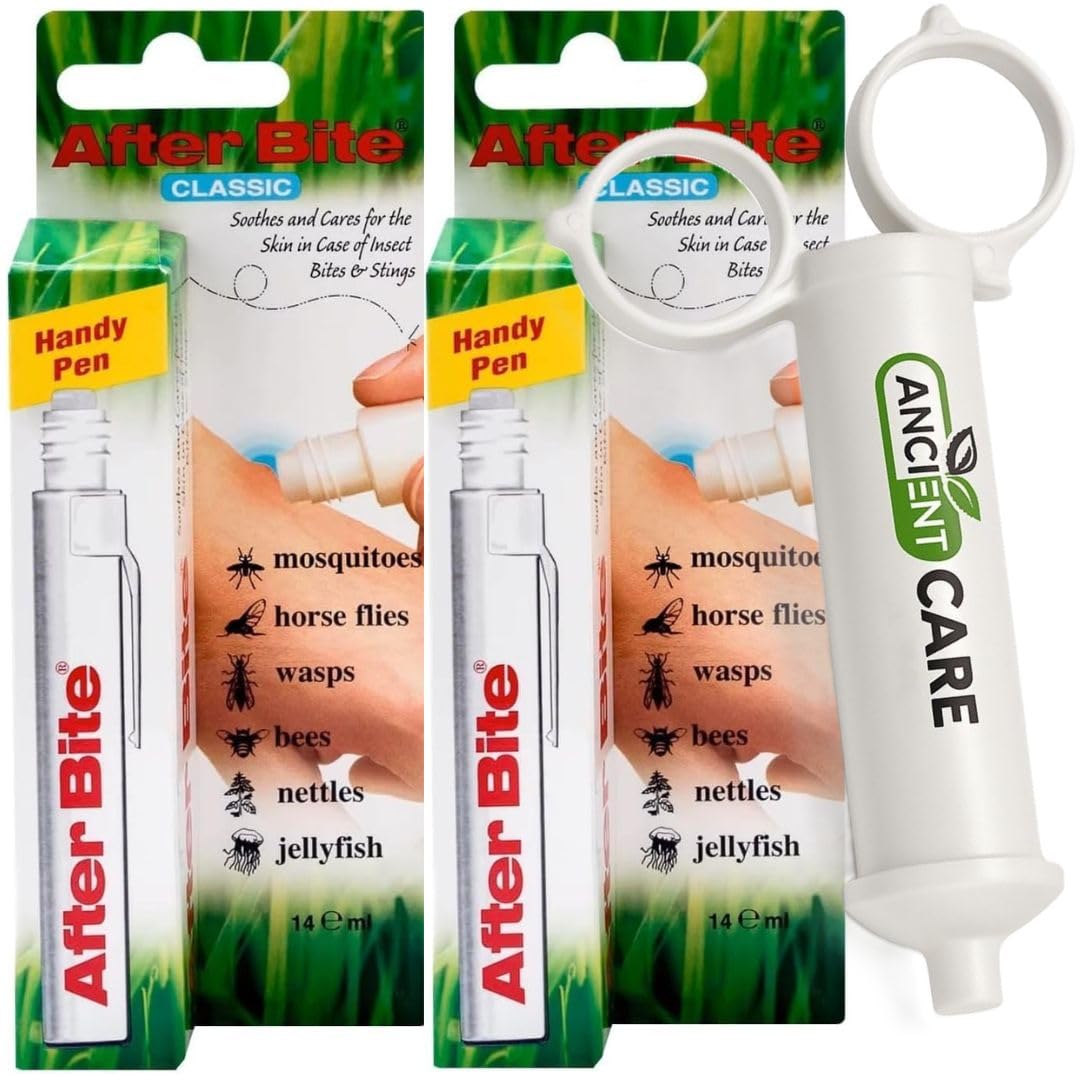 AfterBite Classic - Insect Bite Relief Handy Pen with Bug Bite Suction Tool -14 ML - 2 Pack