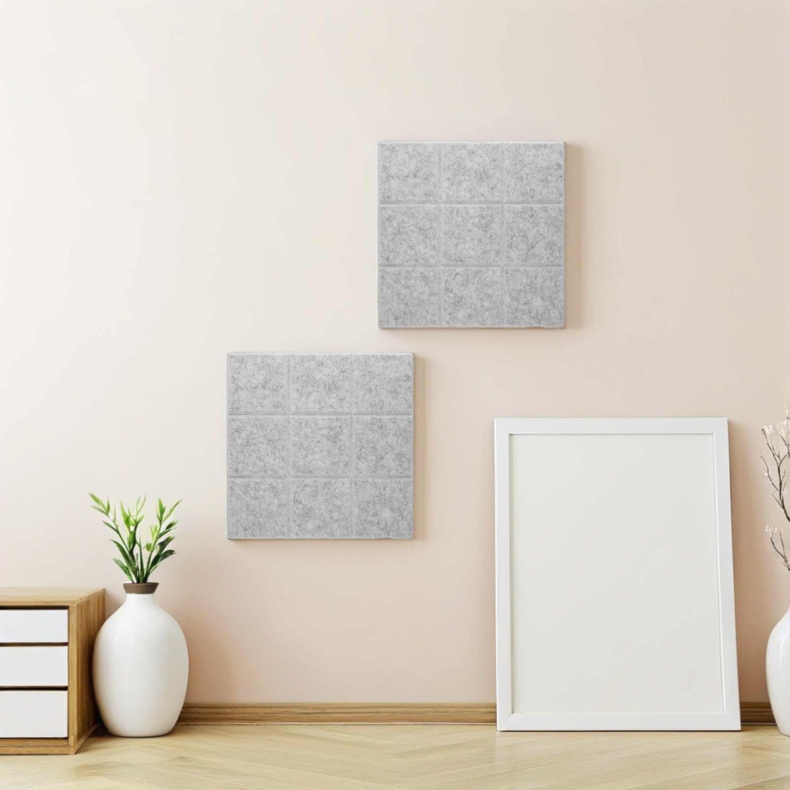 12 Piezas Tablero de Anuncios de Fieltro Cuadrado 30x30 CM