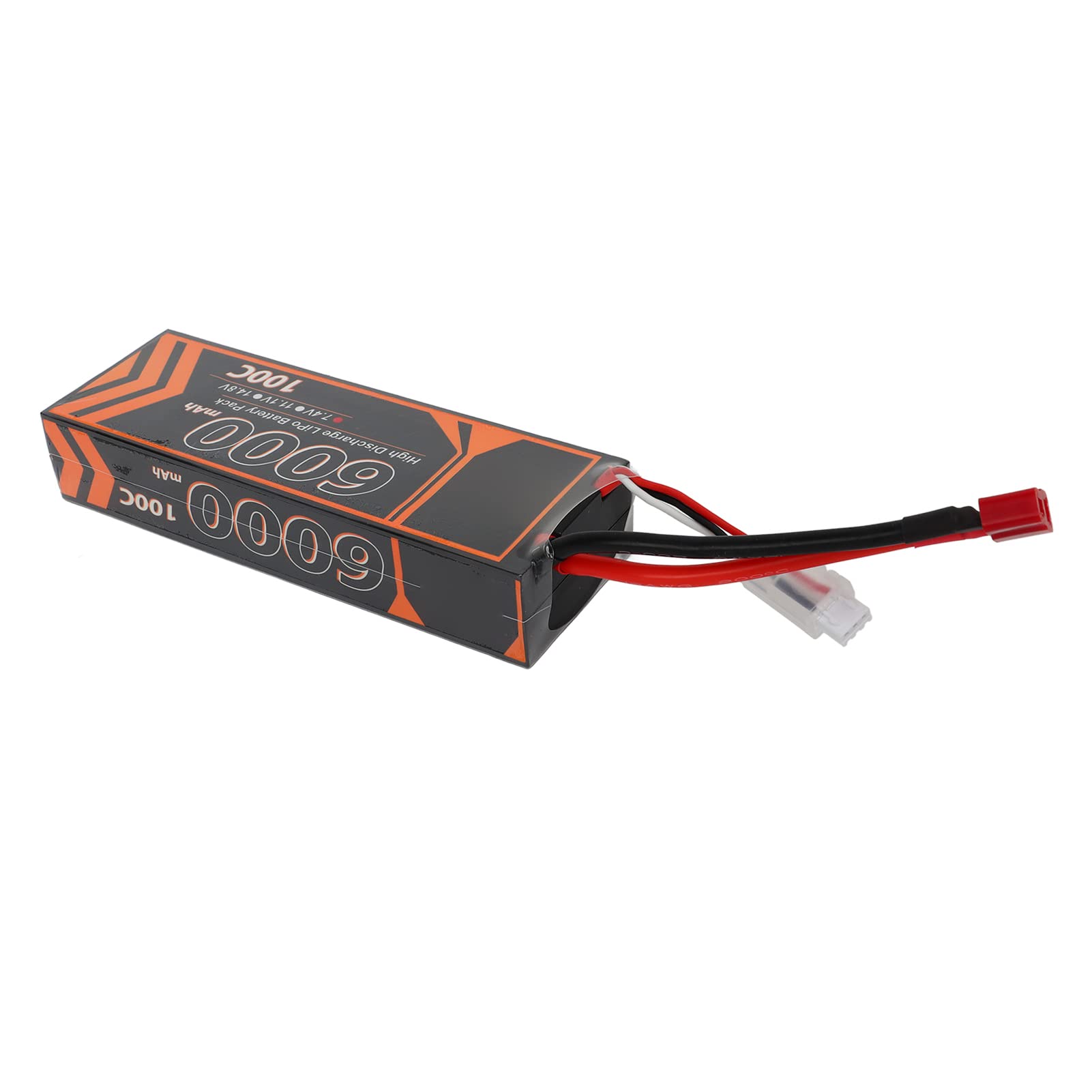 Batteria Lipo RC ad alte prestazioni 6000mAh 7.4V 2S a forma di T per modello di auto elicottero RC