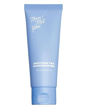 Then I Met You Soothing Tea Cleansing Gel, Vegan-Cruelty-Free Korean Skincare Cleanser with Fermented Rice, Centella, Hydrating Licorice, Glycerin, Exfoliator for Clear Skin Makeup Removal, 3.38 oz