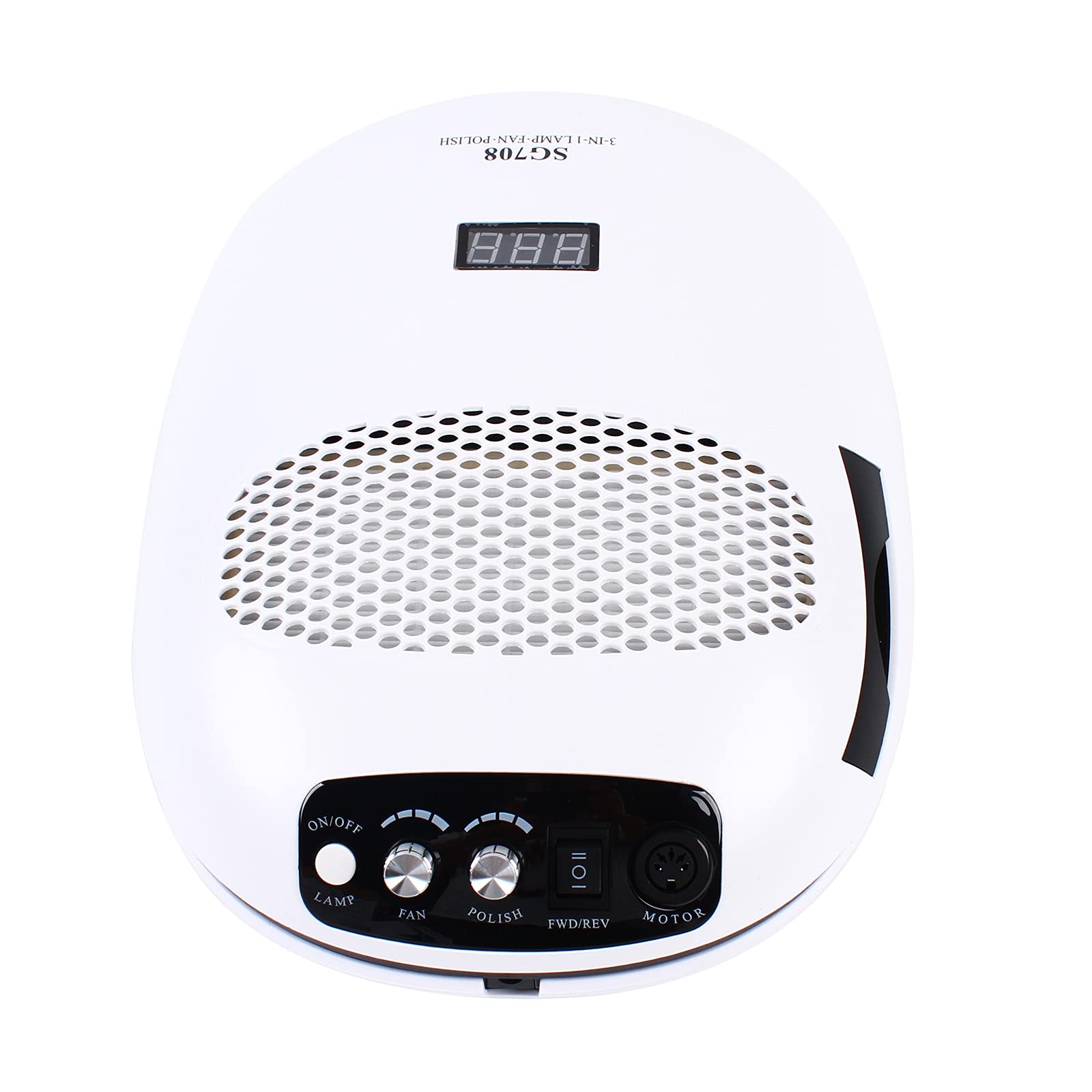 Multifunktionale Nagellampe LED-Nagellampe 140 W 35.000 U/min Staubabsaugung 6 Schleifköpfe 0-99 Sek. Timer für Nagelstudios und Heimanwender