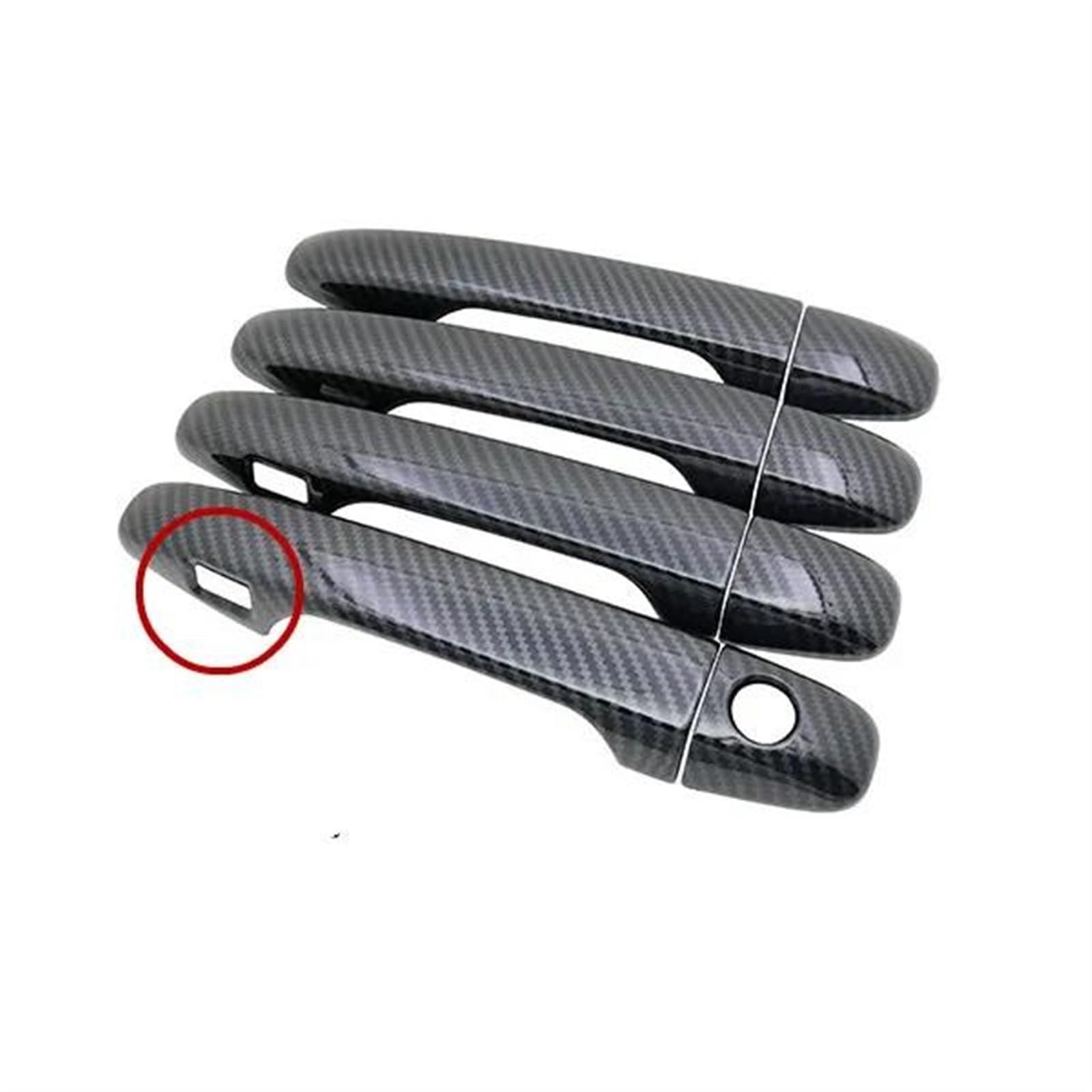 NOHEEU Car Exterior Door Handle Cover Sticker Decorative Lock for Toyota for Avensis T270 2010-2018(Key Entry)