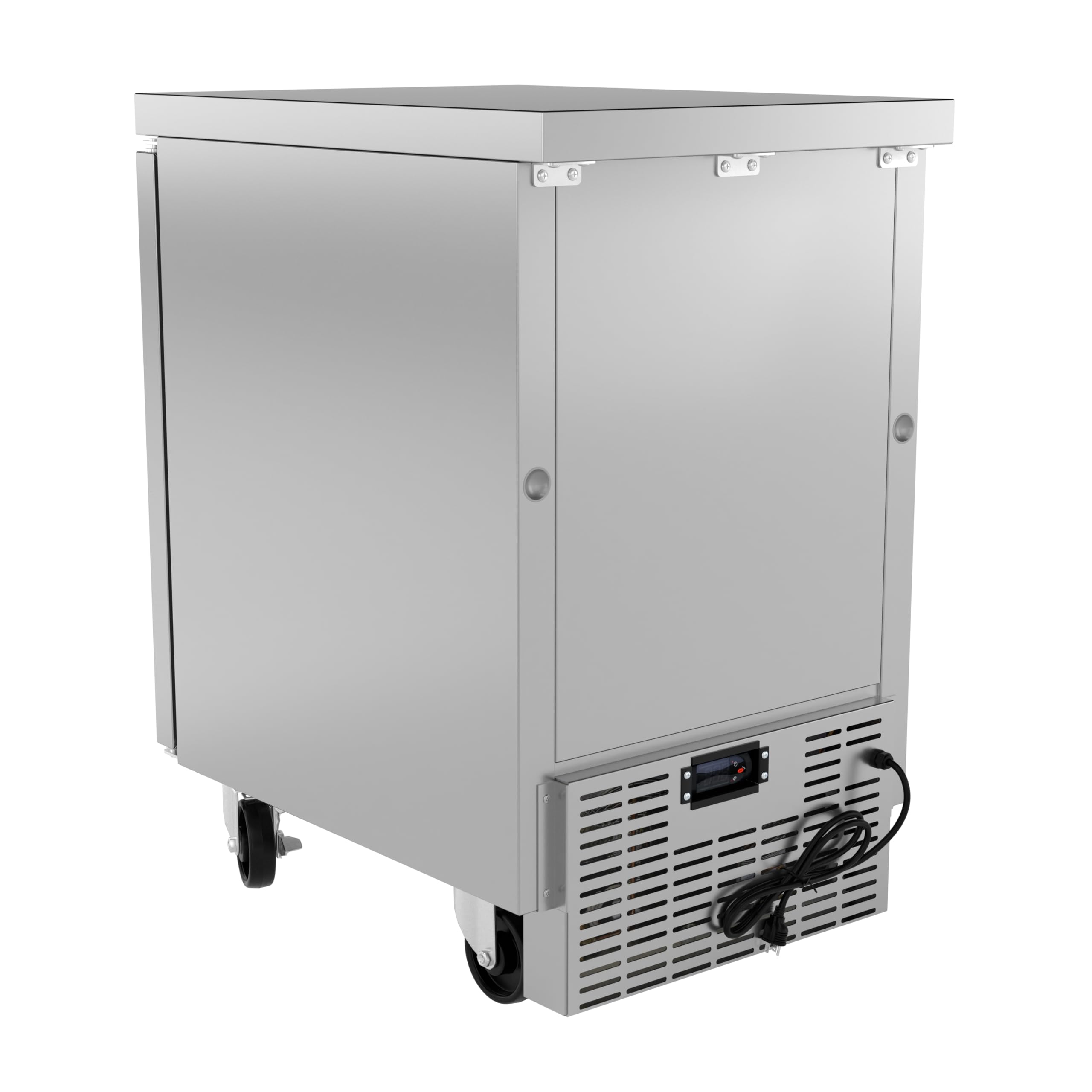 Krollen Industrial UBB-1G-HC-S 23" Stainless Steel Glass Door Back Bar Refrigerator Beverage Cooler for Beer Soda Wine on Fridge.com