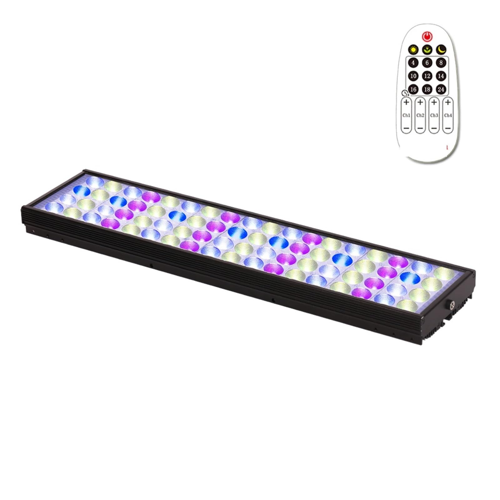 oświetlenie akwarium 60cm/120cm oświetlenie do akwarium z pełnym spektrum światła do akwarium dla roślin wodnych z zegarem Sunrise Sunset LED lampa High Power do akwarium roślinnego(1 lamp with hang k