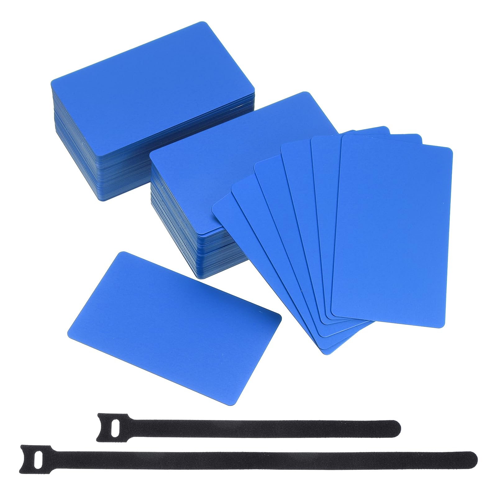 QUARKZMAN Biglietto Da Visita In Metallo 0.8mm 3.39 x 2.13 Pollici Spessi Grezzi In Alluminio Per Incisione Biglietti Per Ufficio Carte Regalo Fai Da Te Blu Scuro 100 Pz