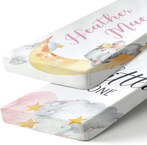 Sábanas para cuna con nombre personalizado, ropa de cama de bebé para niños y niñas, sábanas bajeras plegables portátiles de algodón suave, sábanas