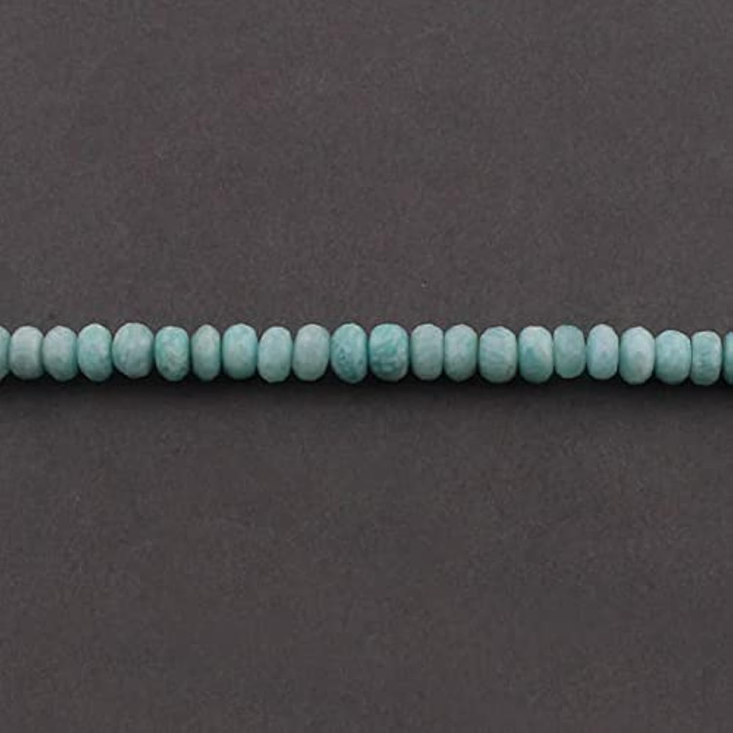 Perles amazonite facettées rondelles 8mm pour création bijoux 14 pouces LKBEADS