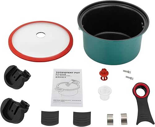 Miniatura 8 de Olla de cocción lenta a presión de 1.8L para conservar, olla de presión al vacío, utensilios de cocina antiadherentes para microondas, olla