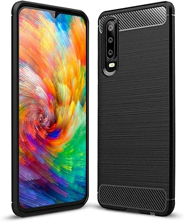 ImoreTEC Funda Huawei P30 Negro de Silicona Dura con Carcasa Protectora Resistente, Antigolpes y Antirayaduras con Acabado en Fibra de Carbono ImoreTEC Funda Huawei P30 Negro de Silicona Dura con Carcasa Protectora Resistente, Antigolpes y Antirayaduras con Acabado en Fibra de Carbono