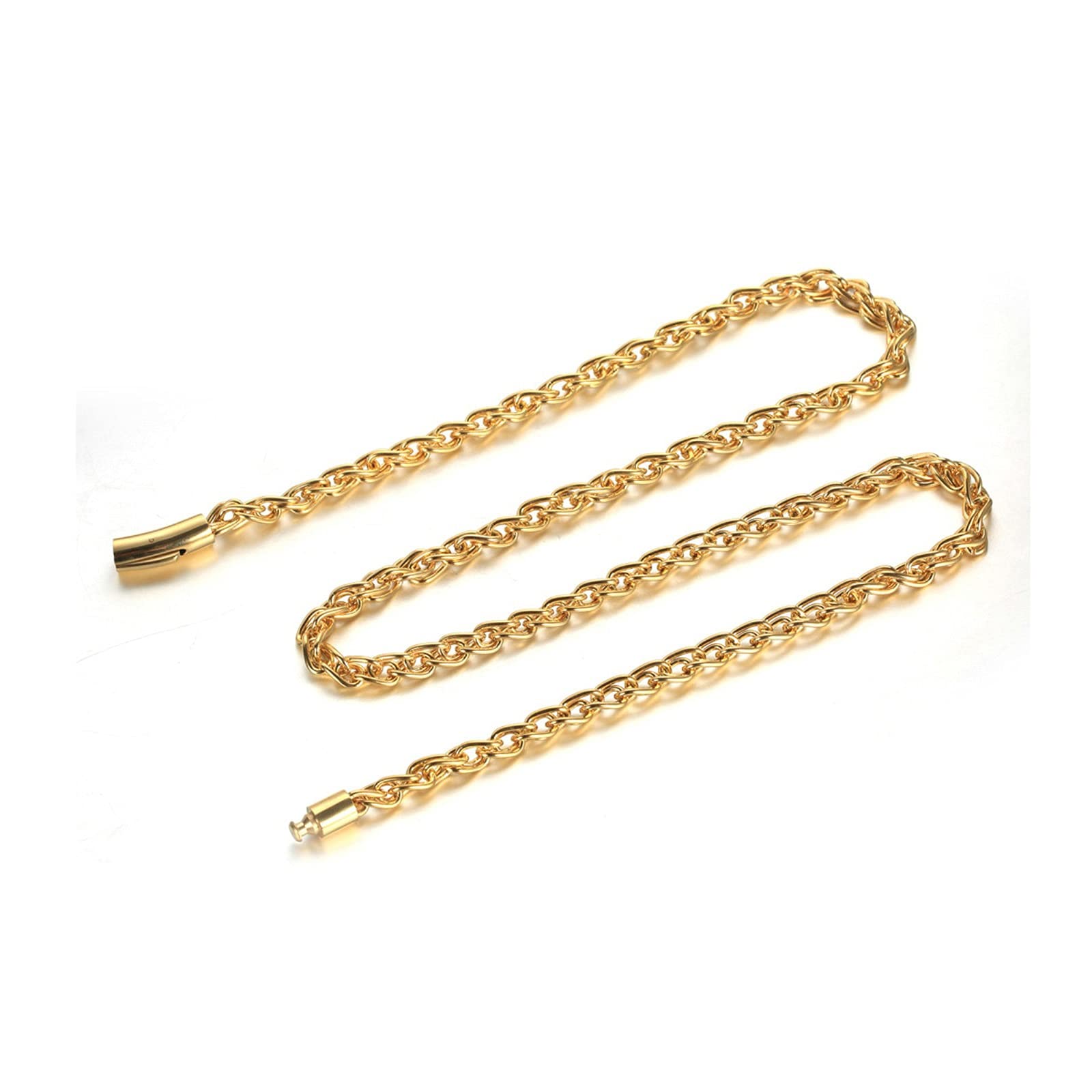 Beydodo Collane Acciaio Inox Uomo 66 cm, Catena Collana Fai Da Te 8mm Larghezza Collana Punk Catena
