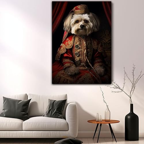 Miniatura 205 de Thuan Chow Chow Retrato de mascota con disfraz real de perro en un disfraz retrato de perro con vestimenta Retrato medieval de mascota retrato