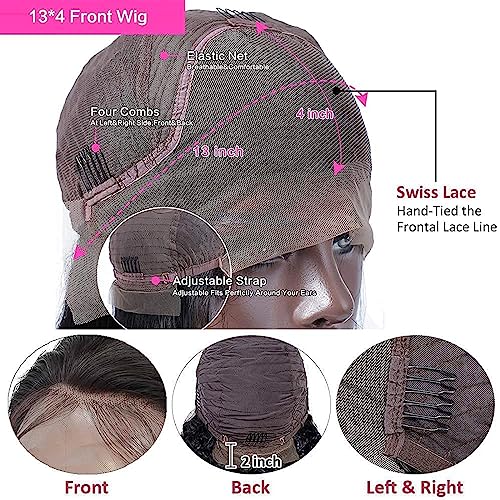 Holiden Body Wave Lace Front Wigs Human Hair Pre Plucked 13X4 Hd Transparent Lace Frontal Wigs Human Hair 180% Density Glueless Wigs For Women 10A Brazilian Virgin Human Hair With Baby Hair 20 Inch #TOP4
