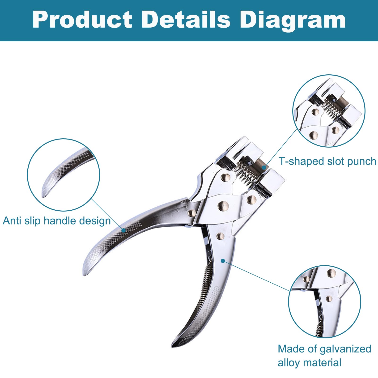 MORETATA Heavy Duty T Slot Shape Hole Punch - Image 3