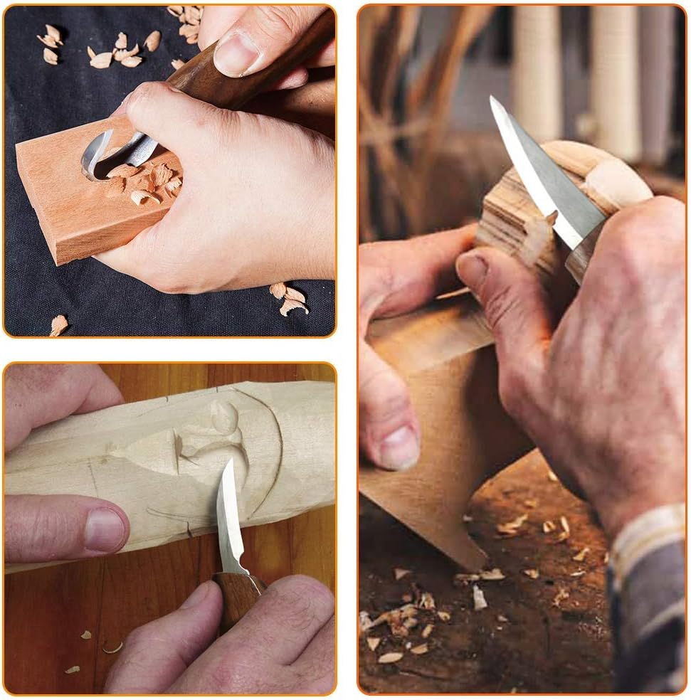 Wood Carving Tools Set, 6 PCS Wood Carving Kit, Hook Carving Knife, Detail Wood Knife, Whittling Knife, Whittling kit for Beginners : Arts, Crafts & Sewing