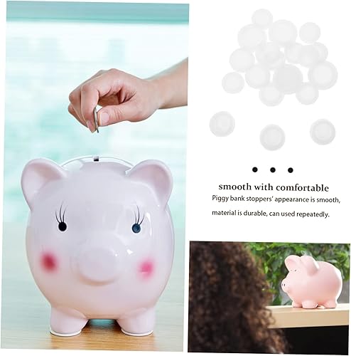 Miniatura 2 de Tapón redondo de goma para caja de ahorro de dinero, cubierta inferior de hucha, suministros para alcancía, hucha, 20 uds