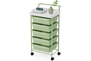 Rolling Storage Cart with Drawers: Declutter and Organize with Ease!