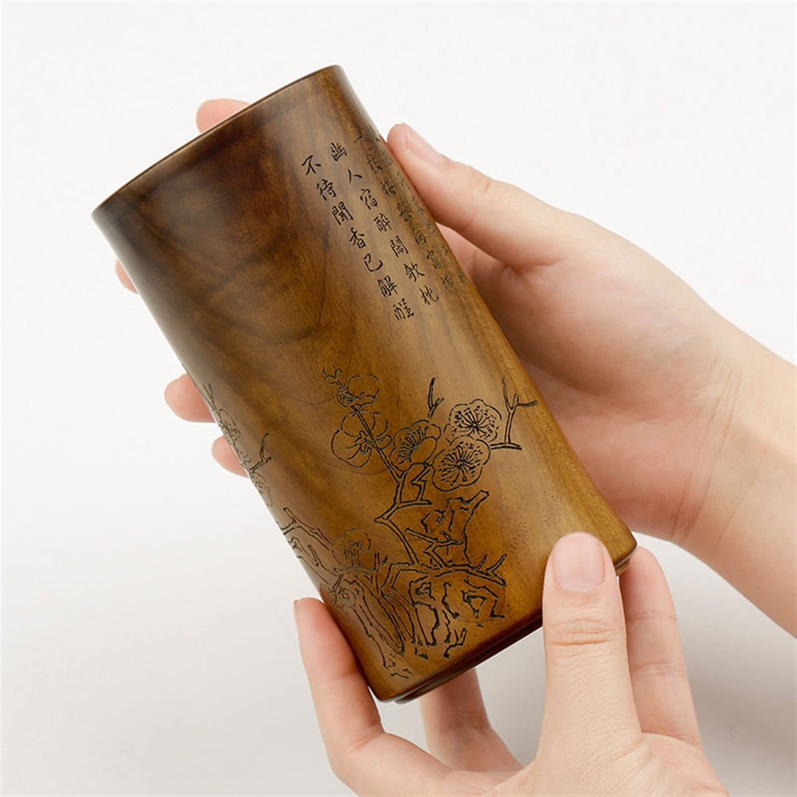 Stifthalter Schreibtisch Stifthalter Chinese Retro handbemalte Holzstift Aufbewahrung Cup Office Study Desktop Pinsel Augenbrauen Stift Stifthalter Stifthalter Schreibtisch (Color : B)