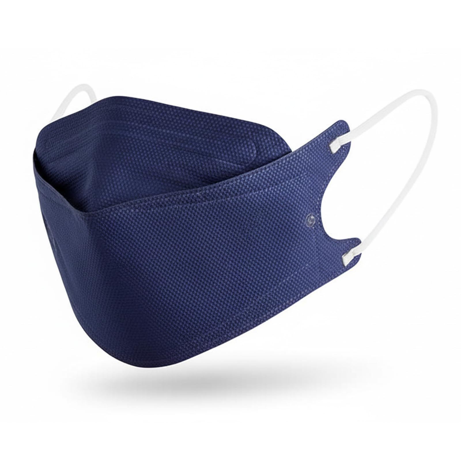 FFP2 Maschera blu scuro a forma di pesce, 20 pezzi, Made in Germany, certificazione CE, morbidi passanti per le orecchie, fascia elastica, maschera di protezione respiratoria per pesci