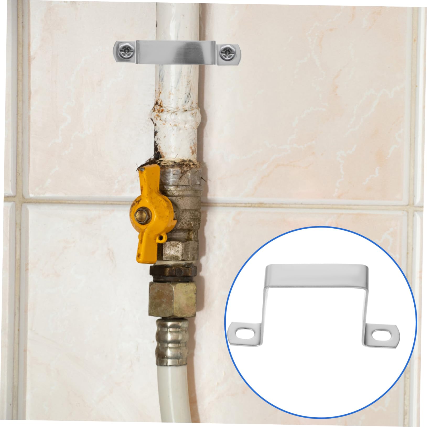 SEWACC Pipe Repair Clamp Square Clamp Stainless Steel u Bracket for Woodworking Projects