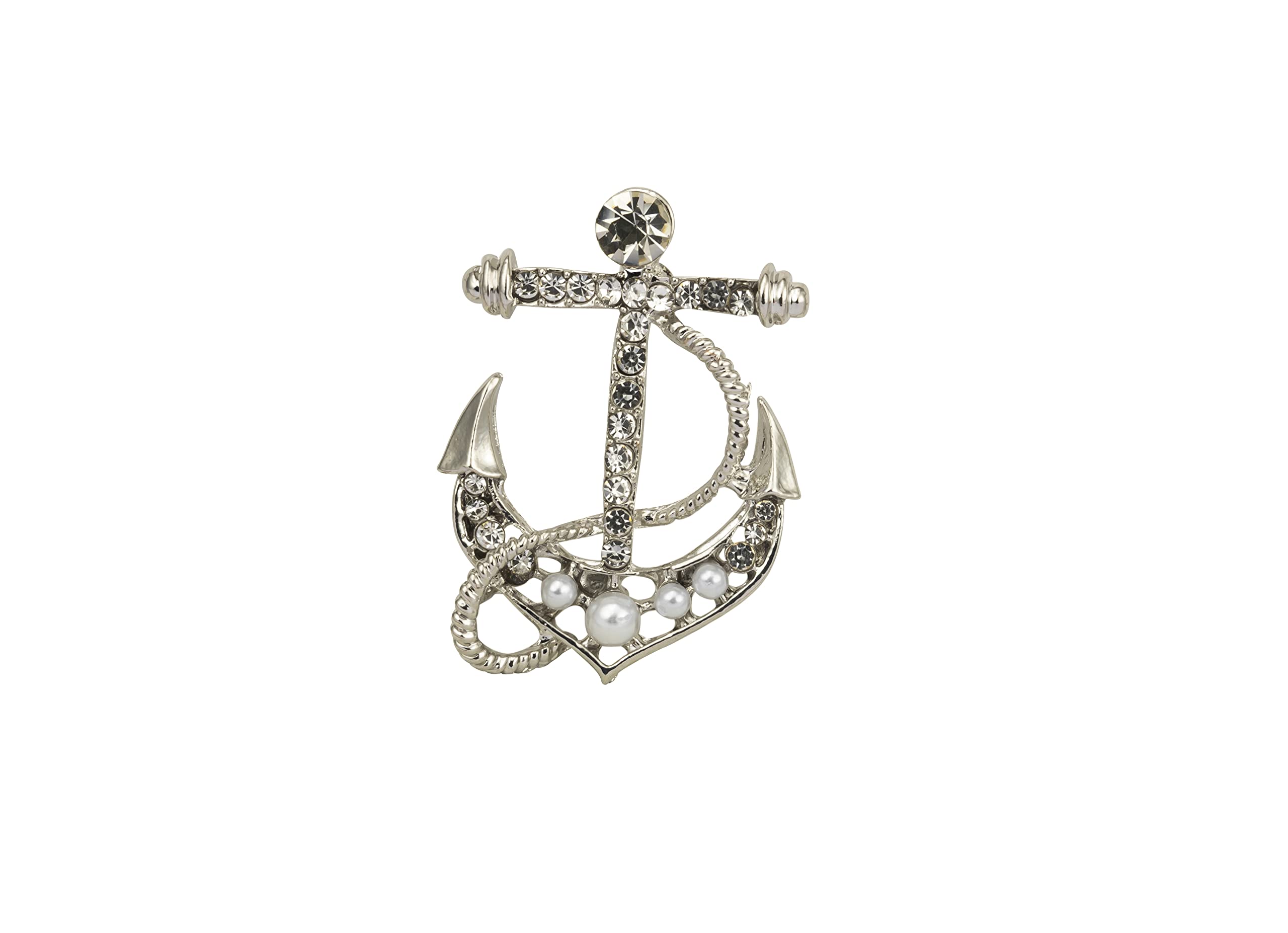 Knighthood Silver Anchor With Stone Detailing Brooch, Suit Stud, Shirt Studs, Lapel Pin Accessories for Men Women (B0C41GVTMF) Amazon Price History, Amazon Price Tracker