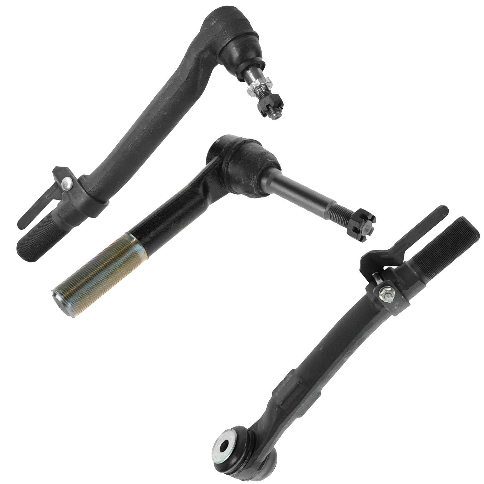 TRQ Outer Driver and Passenger Side Tie Rod Set 3 Piece Compatible with 2005-22 Ford F-250 Super Duty 4WD 2005-07 F-350 Super Duty 4WD 2008-22 F-350