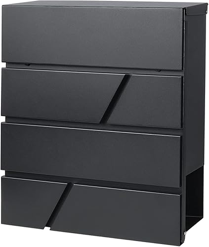 Miniatura 74 de Jssmst - Buzón con cerradura montado en vertical en la pared - Buzones con cerradura de llave de gran capacidad, 14.3 x 4.1 x 11.8 pulgadas