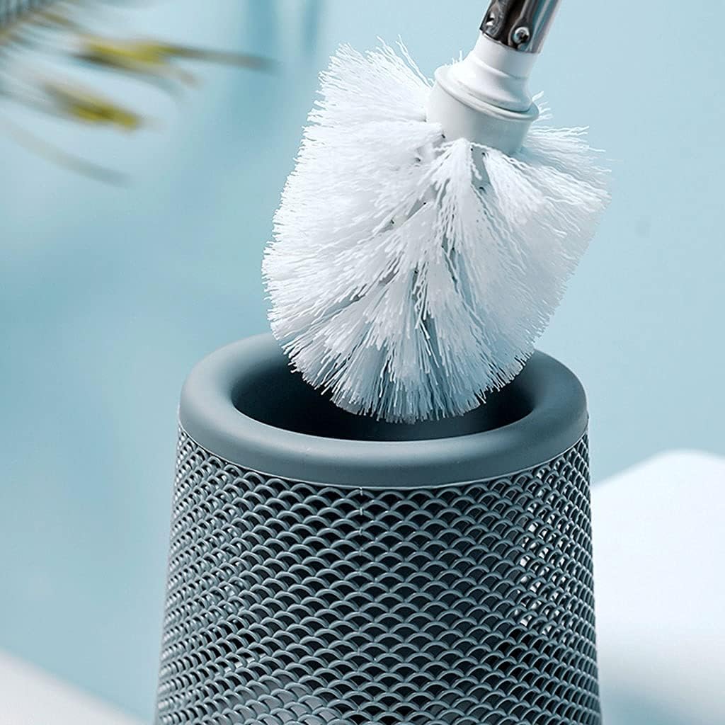Toilet Cleaner Brush Toilet Brush and Holder Set, Bathroom Toilet Cleaner Brush Toilet Bowl Brushes with Non-Slip Handle and Quick Drying Holder Brush for Bathroom(A)