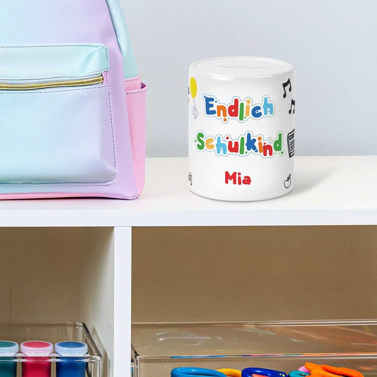 Decorazione Per Torta In Legno – Schulkind, Inizio Della Scuola Per Bambini - 2