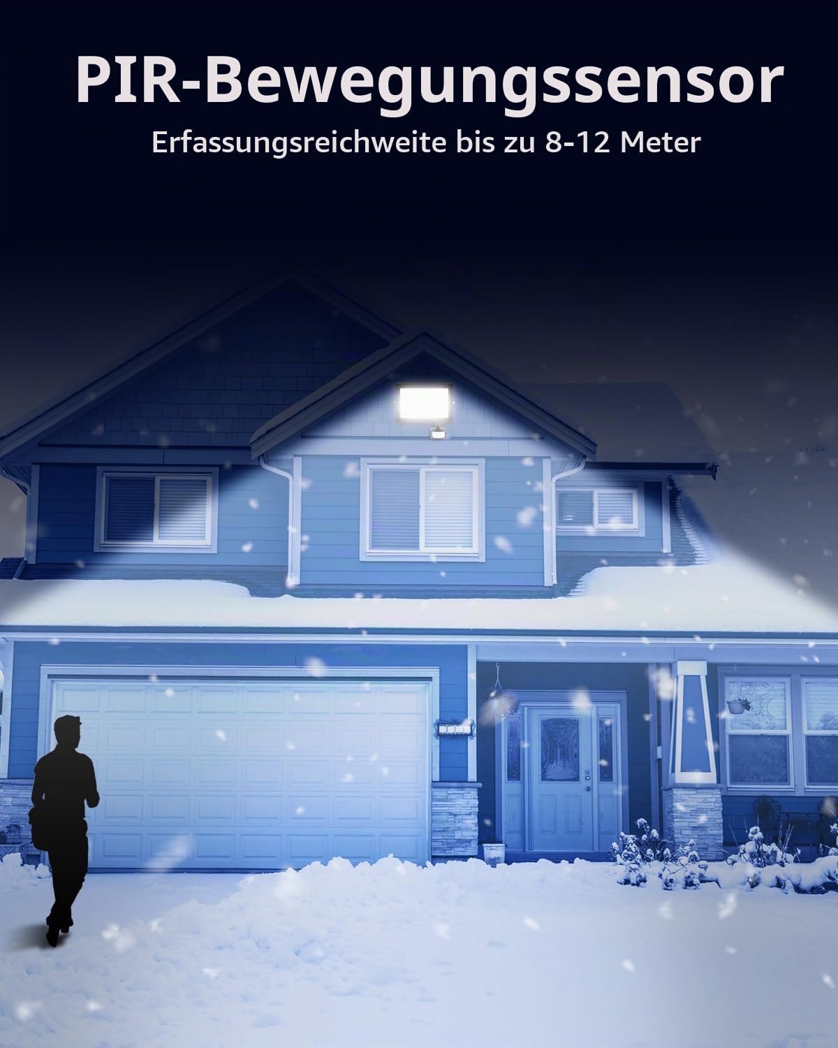 LED Strahler mit Bewegungsmelder Außen, 100W 10000LM Scheinwerfer mit Fernbedienung, IP66 Wasserdicht LED Fluter, 6500K Kaltweiß Superhell LED Außenstrahler für Garten, Innenhöfe, Garage