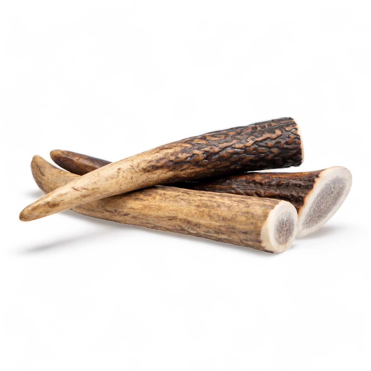 Dilecti Asta de Ciervo para Perros - Asta de Ciervo para Perros Elaborada con Asta de Ciervo Roja Natural y Cuidadosamente Seleccionada, Rica en Proteínas y Minerales. - Enteras S (Paquete de 3)