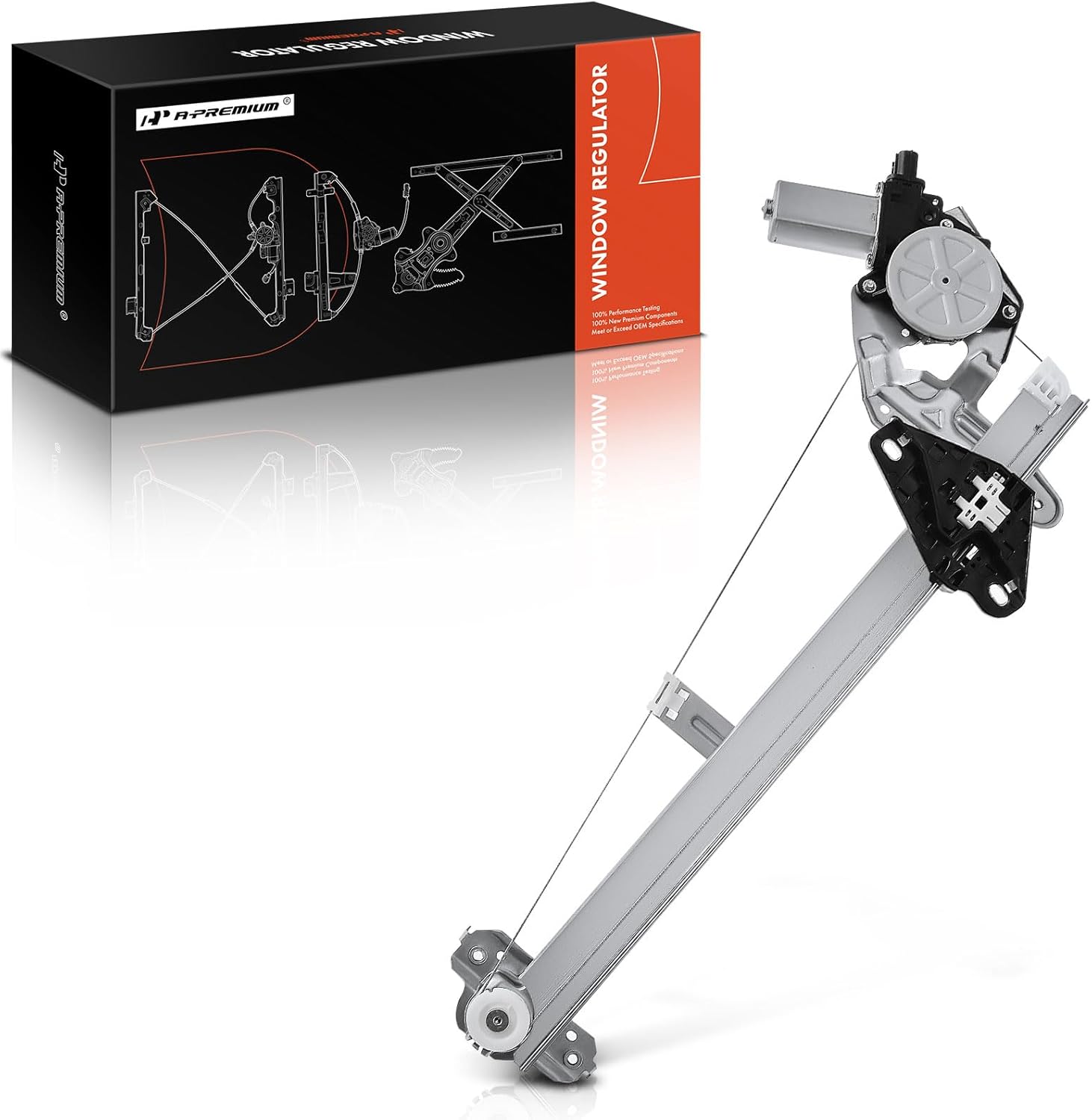 A-Premium Electric Power Window Regulator with Motor Compatible with Honda Fit 2009-2014 Front Passenger Side