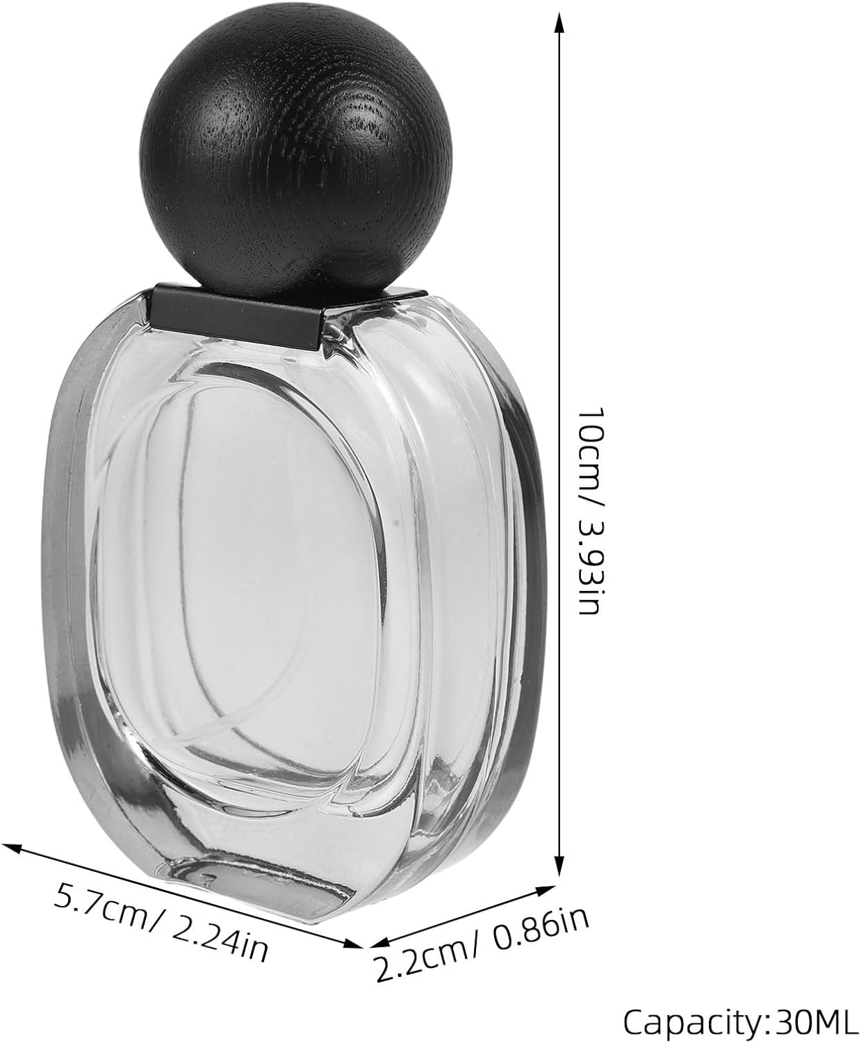 4pcs Refillable Perfume Atomizer Bottles 30ml Portable Spray Bottles with Pressdown Spray and Tight Seal for Travel and Daily Use in Minimalist Black Color