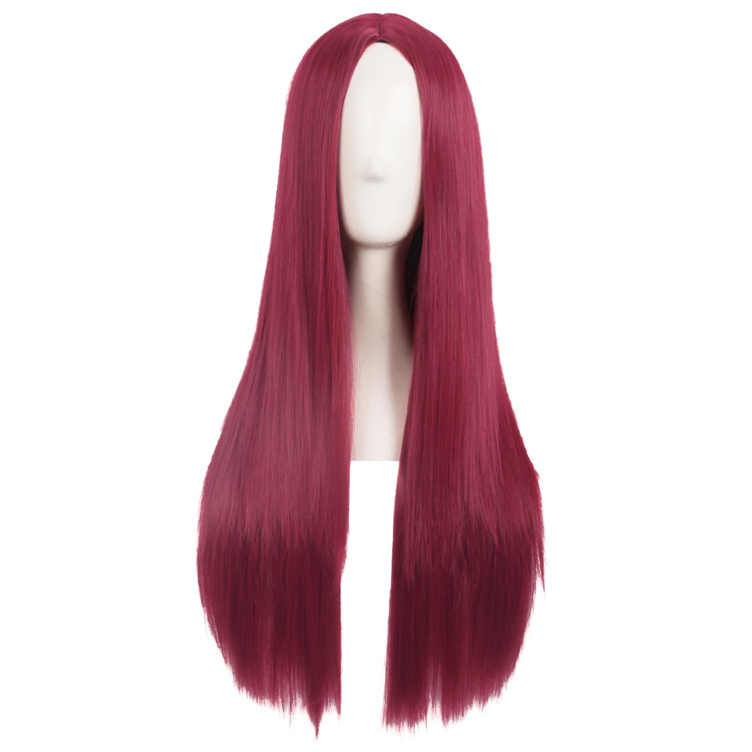 MapofBeauty 28 Inch/70 cm Women Special Natural Long Straight Synthetic Wig (Red)
