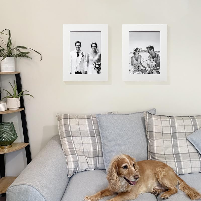 Aryllis A4 Photo Frame, White, Manufactured in the UK, Freestanding Picture Frame Fitted with Safety Perspex - Image 4