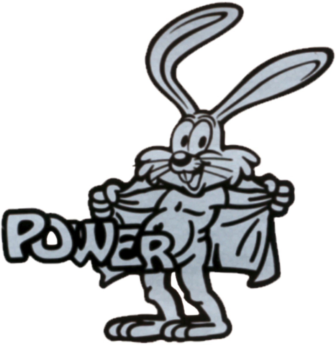 Sticker Power-bunny, 80 x 70 mm