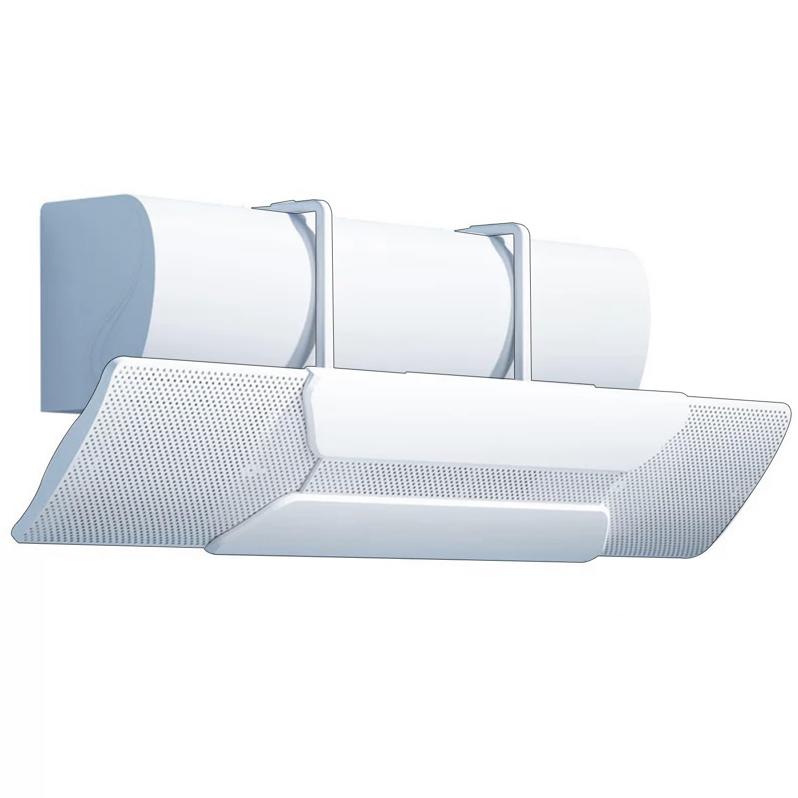 Air Conditioner Deflector, Air Deflector, ABS Airflow Guide 35 in, 180° Adjustable Vent Shield, for Wall Mounted AC