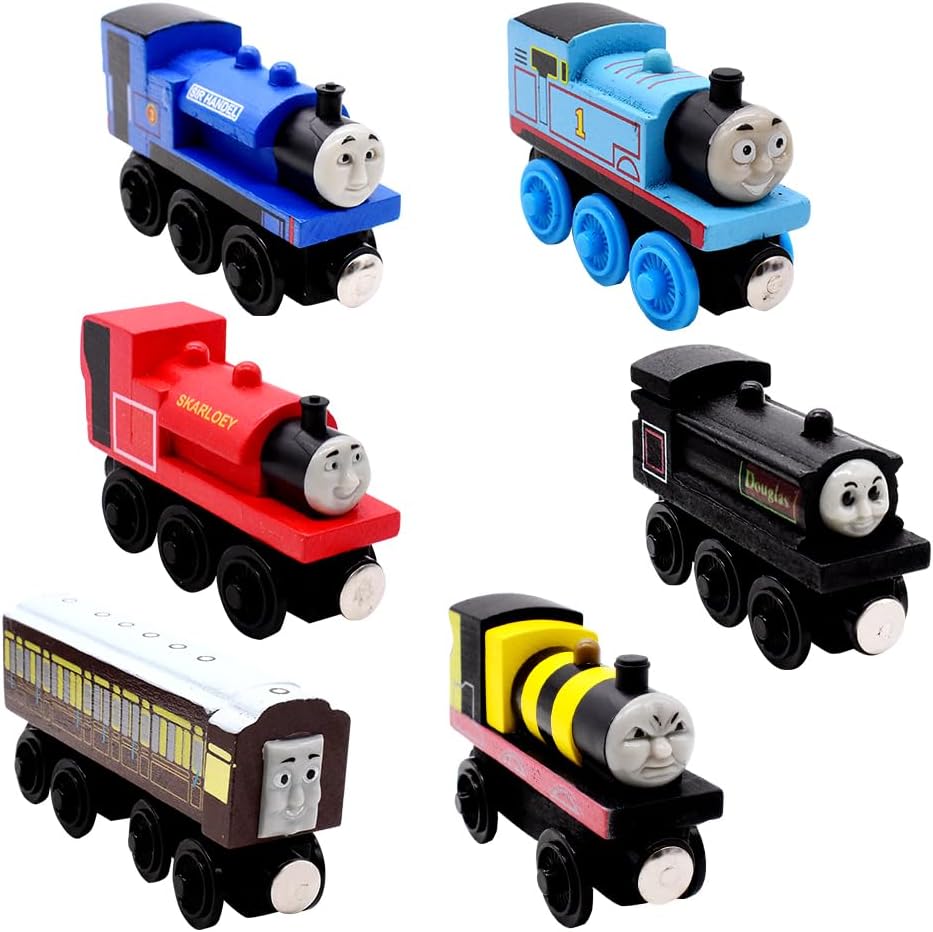 Hilloly Thomas Cars Toy, 6 Pcs Thomas Train Toy, Thomas Cars and Trains