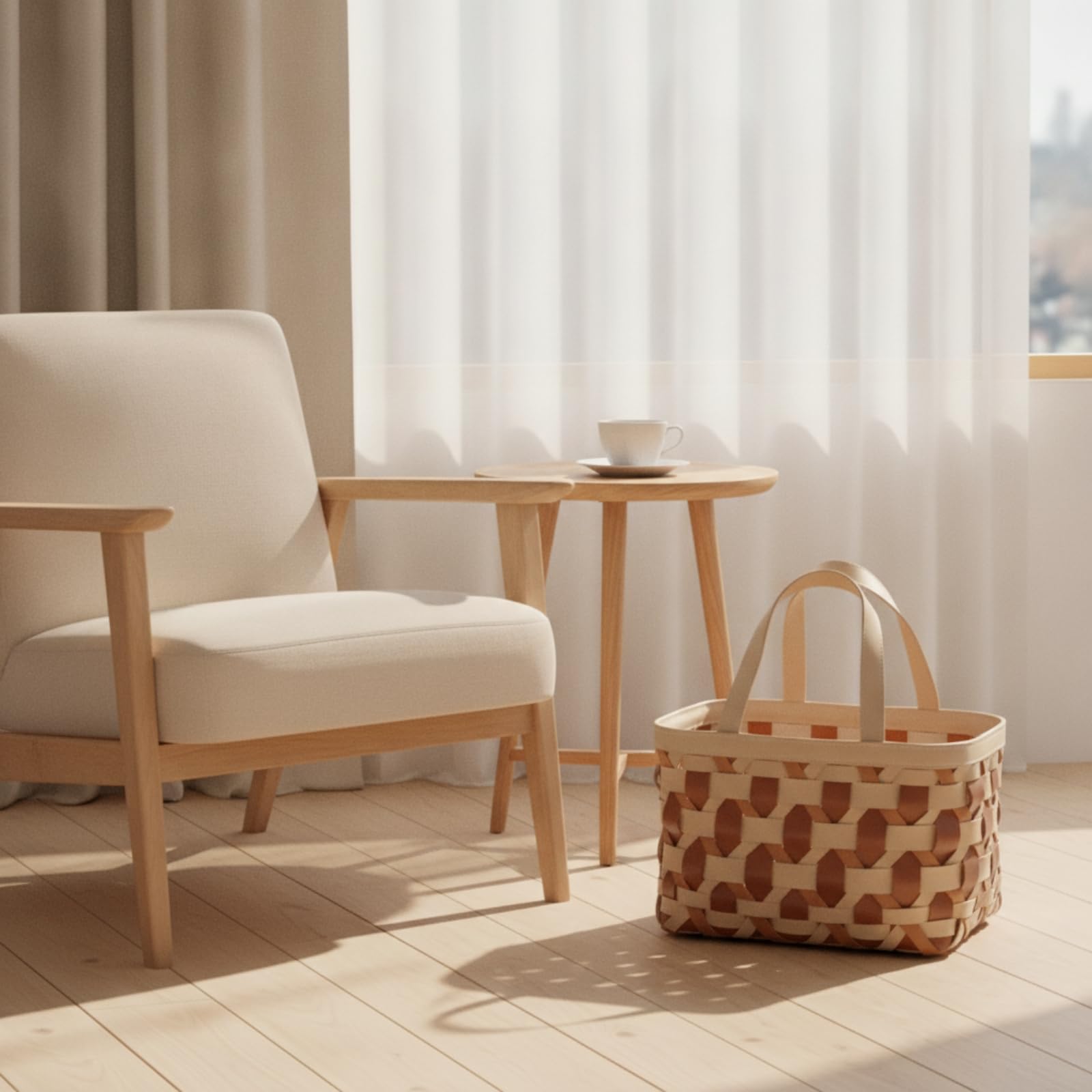 Colcolo Cesta de Almacenamiento Cesto Organizador Contenedor Tejido de Cuero Sintético con Diseño Estructurado y Apertura Amplia Adecuada para Sala de Estar Dormitorio Oficina en Casa
