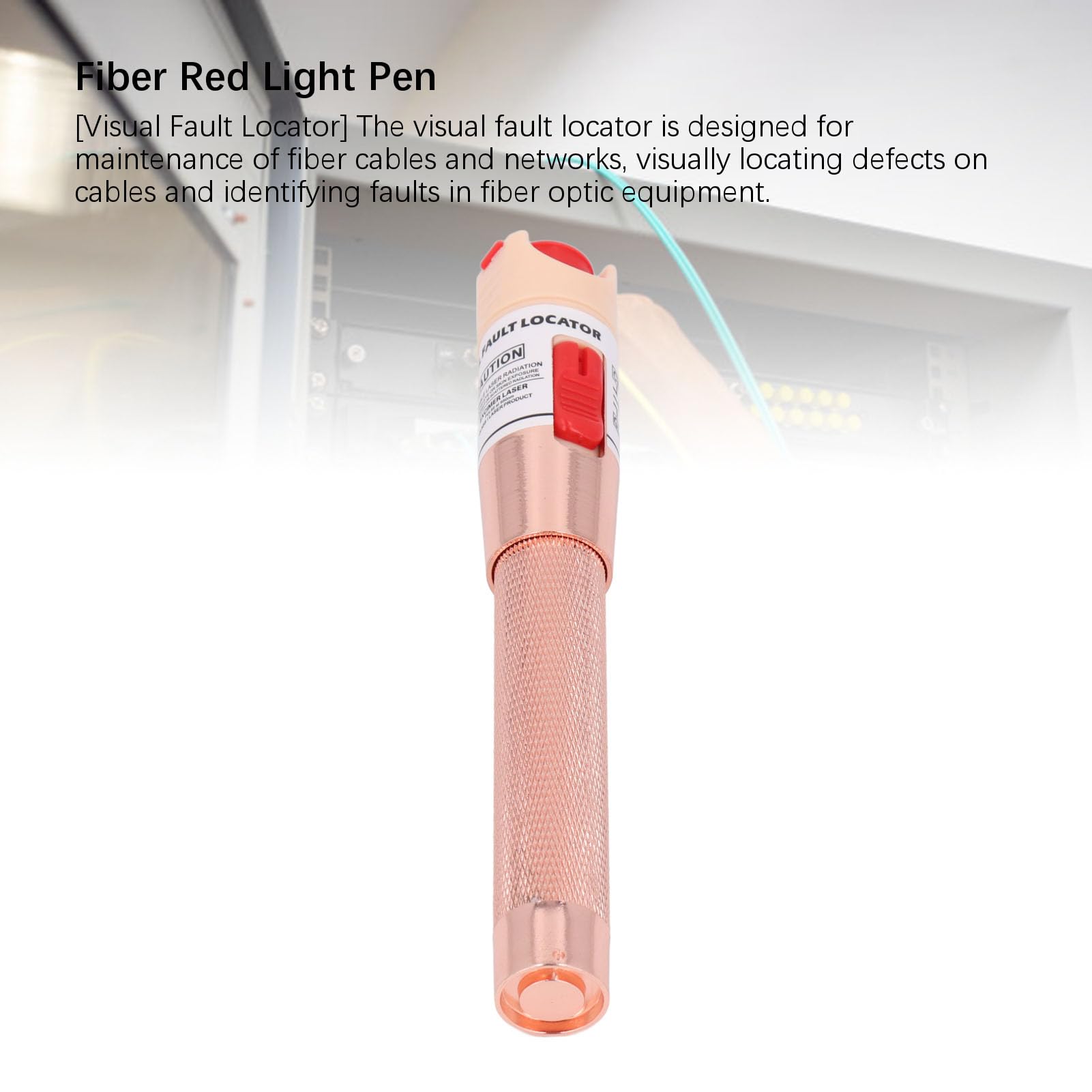 Stylo de Localisation Visuelle des Défauts, Testeur de Câble à Fibre Optique à Lumière Rouge VFL 50 MW 50 Km, Longueur D'onde 650 Nm ± 10 Nm, Détecteur Visuel Universel de