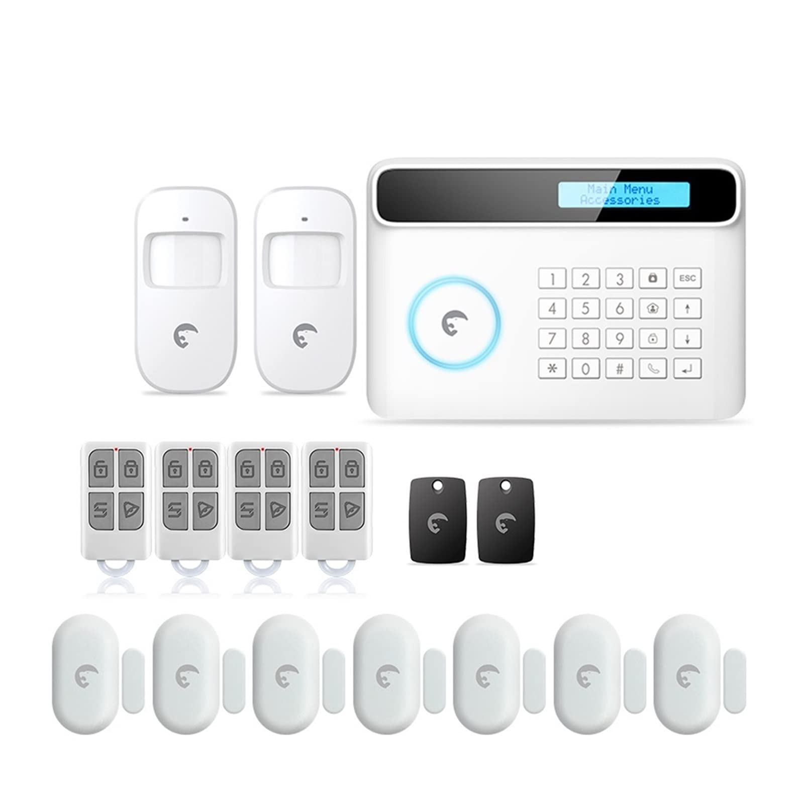 Alarmy domowe, S4 Plus Tuya Smart Control Wi -Fi/GSM Bezpieczeństwo 7pcs drzwi/czujnik okna domowy SMS System alarmowy dom domowy bezpieczeństwo domu